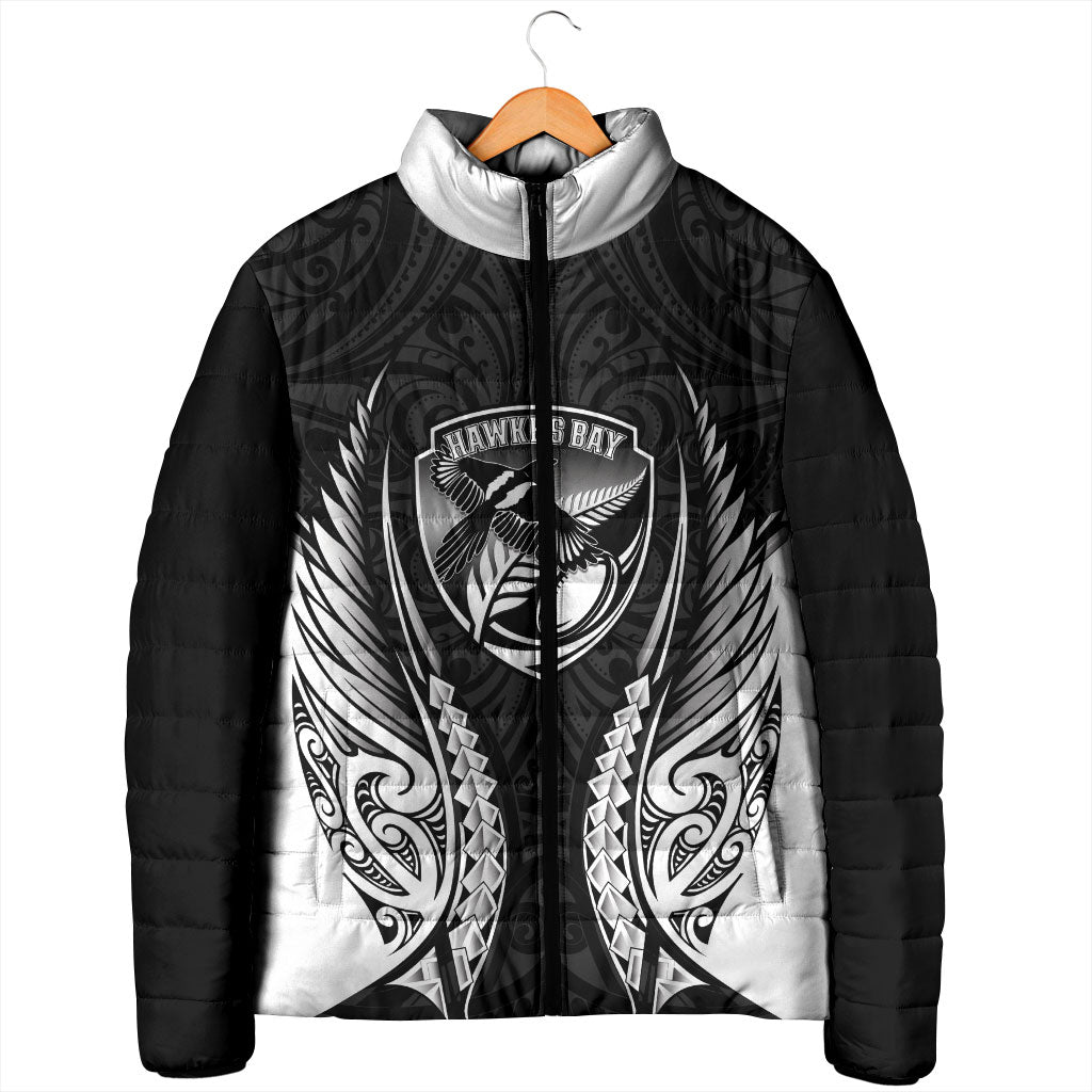 Hawke's Bay 2026 Rugby Custom Padded Jacket NZ Maori Silver Fern LT14 - Polynesian Pride