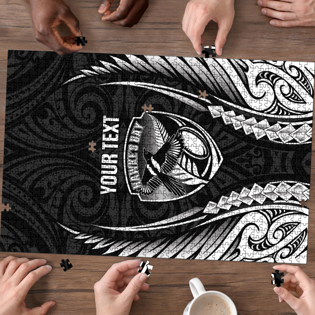 Hawke's Bay 2026 Rugby Custom Puzzle NZ Maori Silver Fern LT14 - Polynesian Pride