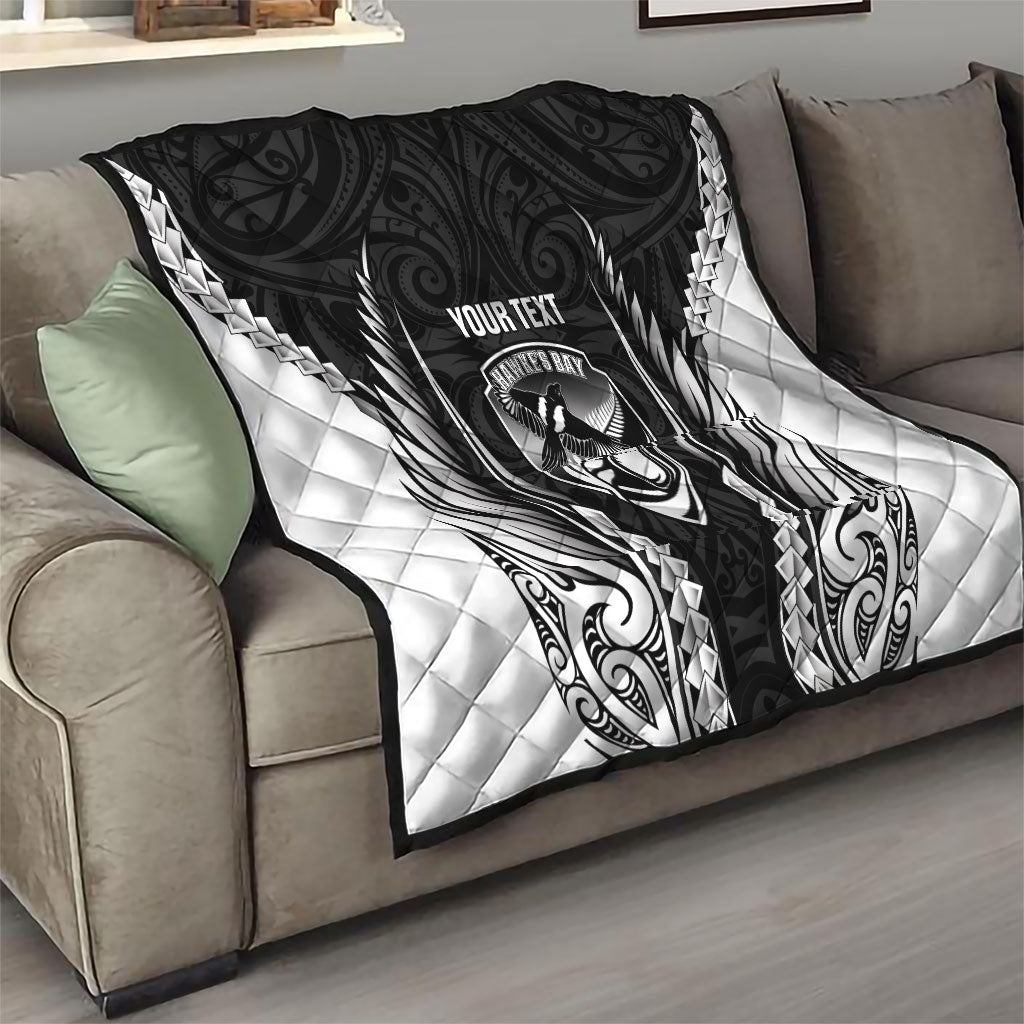 Hawke's Bay 2026 Rugby Custom Quilt NZ Maori Silver Fern