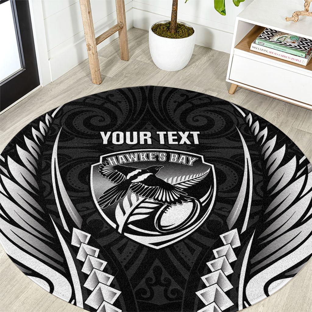 Hawke's Bay 2026 Rugby Custom Round Carpet NZ Maori Silver Fern