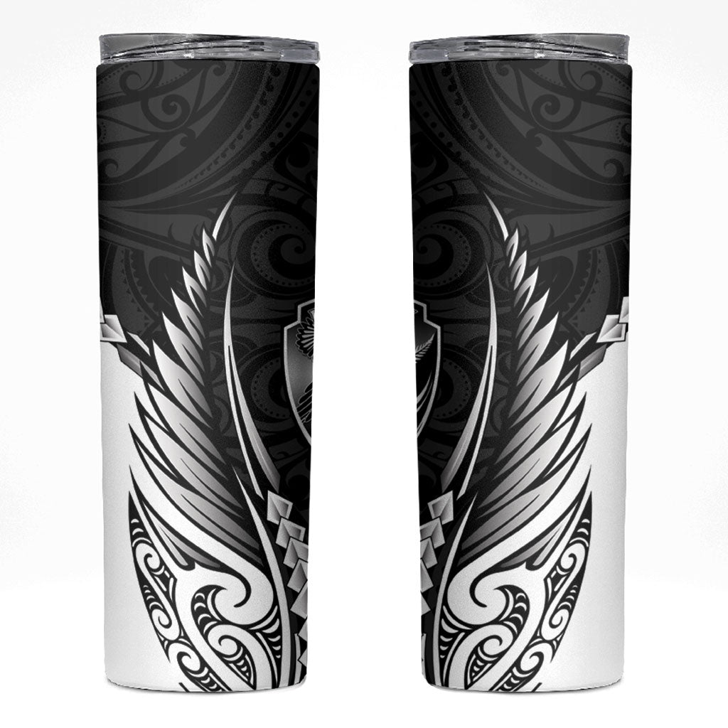 Hawke's Bay 2026 Rugby Custom Skinny Tumbler NZ Maori Silver Fern