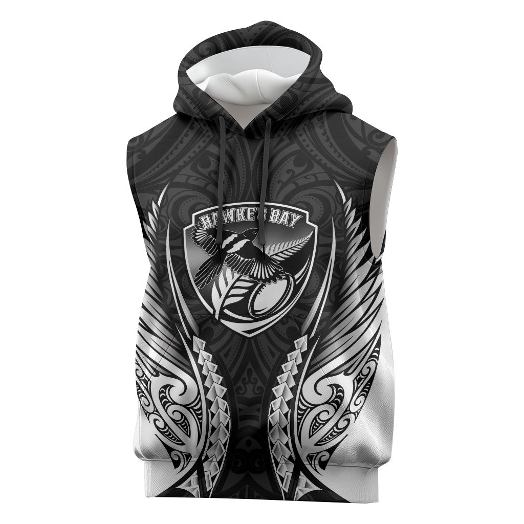 Hawke's Bay 2026 Rugby Custom Sleeveless Hoodie NZ Maori Silver Fern
