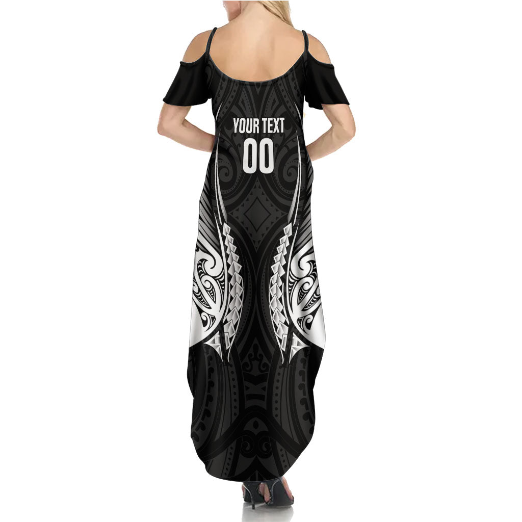 Hawke's Bay 2026 Rugby Custom Summer Maxi Dress NZ Maori Silver Fern LT14 - Polynesian Pride