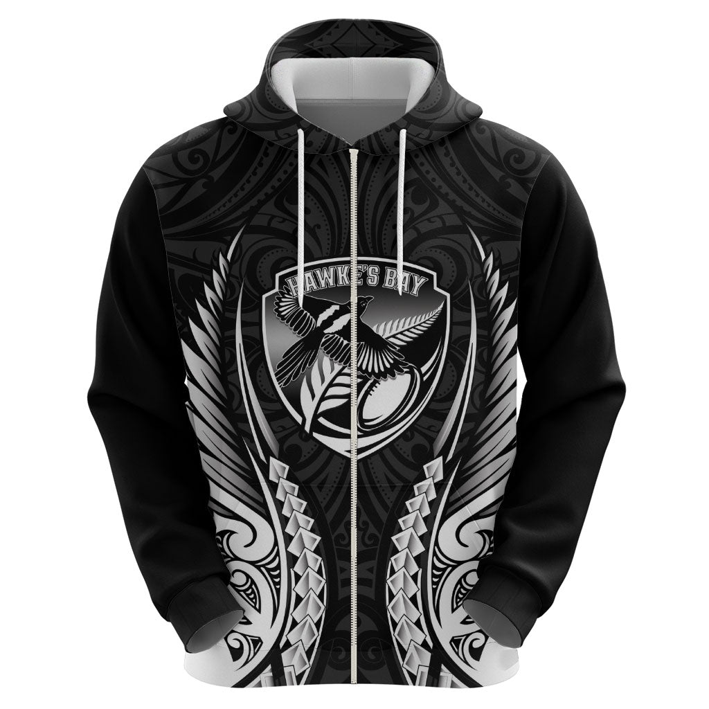 Hawke's Bay 2026 Rugby Custom Zip Hoodie NZ Maori Silver Fern