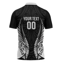 Hawke's Bay 2026 Rugby Custom Zipper Polo Shirt NZ Maori Silver Fern