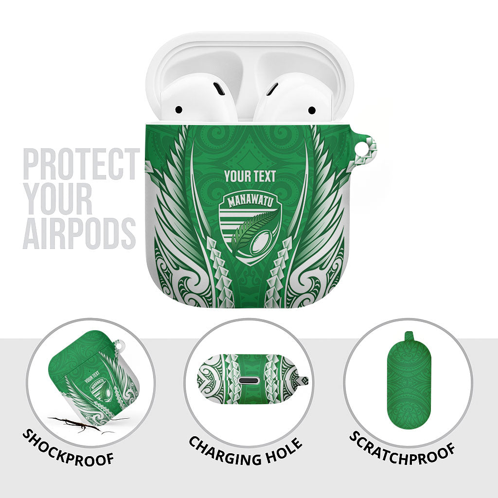 Manawatu 2026 Rugby Custom AirPods Case NZ Maori Silver Fern