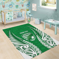 Manawatu 2026 Rugby Custom Area Rug NZ Maori Silver Fern LT14 - Polynesian Pride