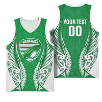 Manawatu 2026 Rugby Custom Basketball Jersey NZ Maori Silver Fern
