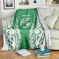 Manawatu 2026 Rugby Custom Blanket NZ Maori Silver Fern