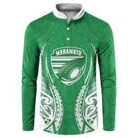 Manawatu 2026 Rugby Custom Button Sweatshirt NZ Maori Silver Fern