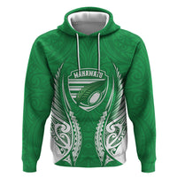 Manawatu 2026 Rugby Custom Hoodie NZ Maori Silver Fern LT14 Pullover Hoodie Green - Polynesian Pride