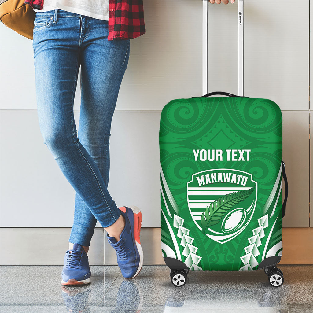 Manawatu 2026 Rugby Custom Luggage Cover NZ Maori Silver Fern
