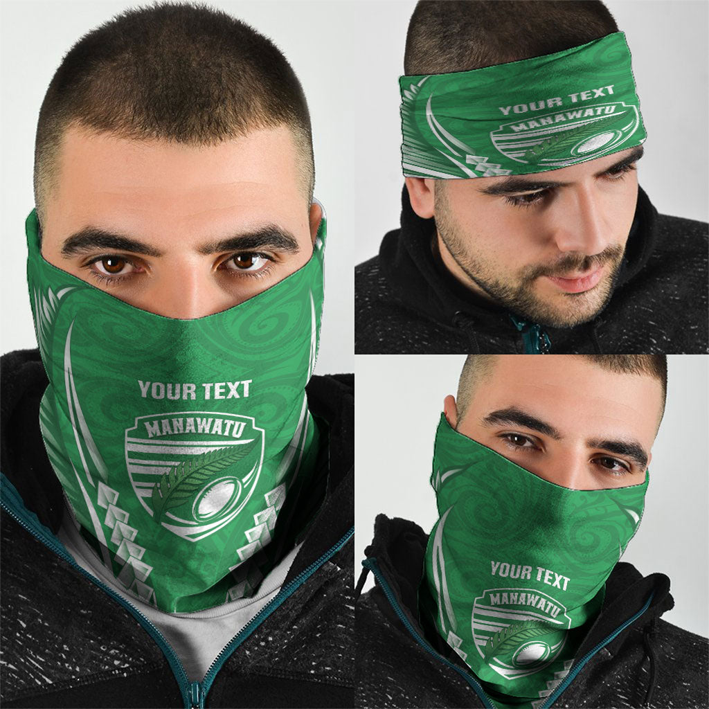 Manawatu 2026 Rugby Custom Neck Gaiter NZ Maori Silver Fern LT14 - Polynesian Pride