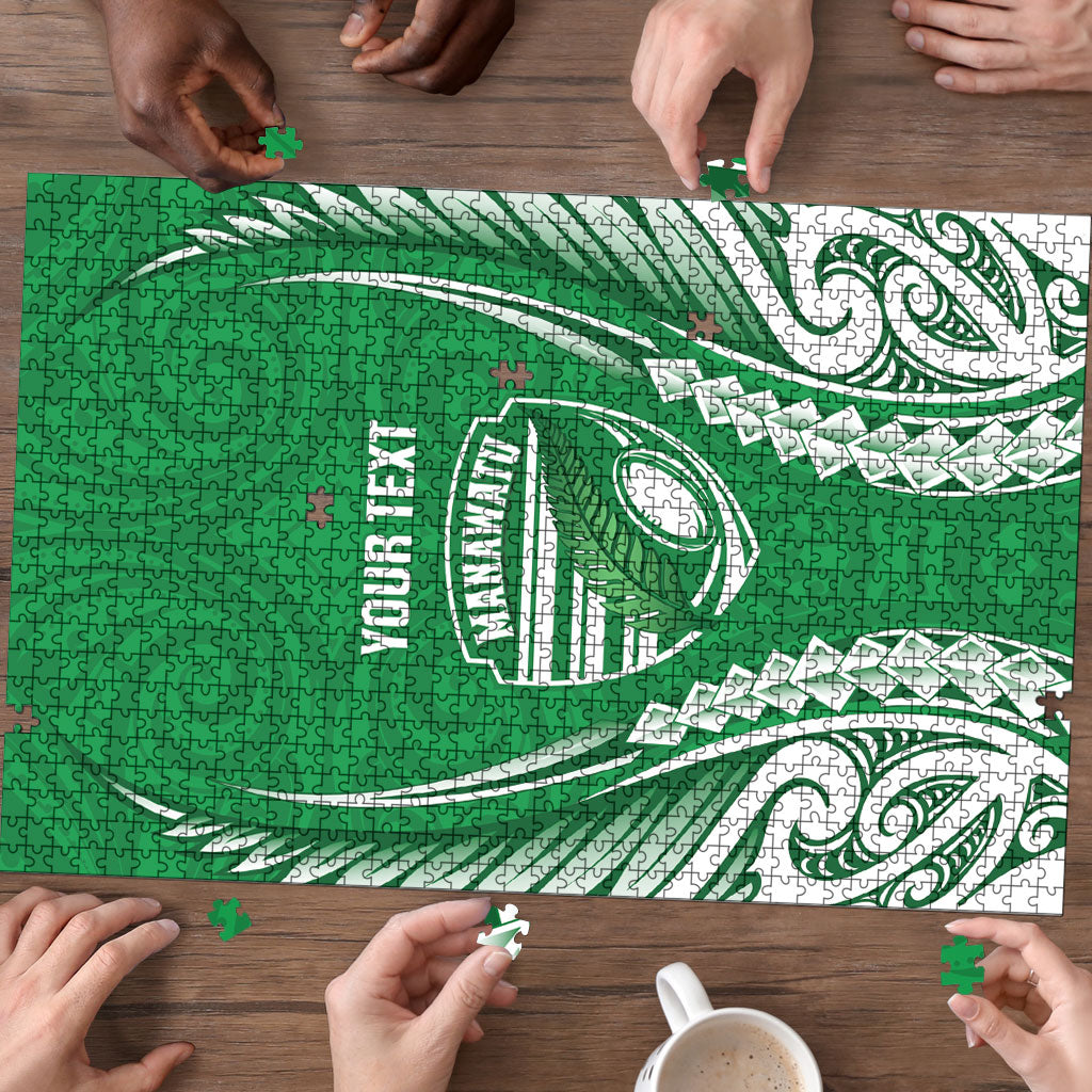 Manawatu 2026 Rugby Custom Puzzle NZ Maori Silver Fern