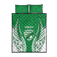 Manawatu 2026 Rugby Custom Quilt Bed Set NZ Maori Silver Fern LT14 - Polynesian Pride