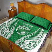 Manawatu 2026 Rugby Custom Quilt Bed Set NZ Maori Silver Fern LT14 - Polynesian Pride