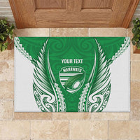 Manawatu 2026 Rugby Custom Rubber Doormat NZ Maori Silver Fern LT14 Green - Polynesian Pride