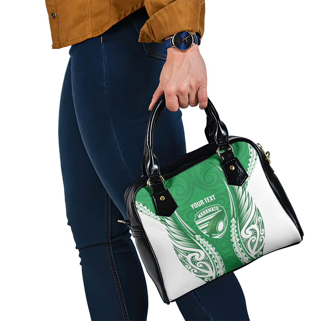 Manawatu 2026 Rugby Custom Shoulder Handbag NZ Maori Silver Fern LT14 - Polynesian Pride