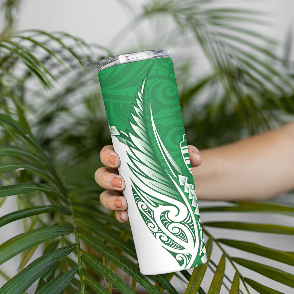Manawatu 2026 Rugby Custom Skinny Tumbler NZ Maori Silver Fern
