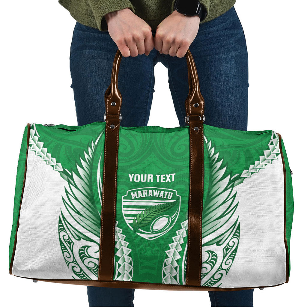 Manawatu 2026 Rugby Custom Travel Bag NZ Maori Silver Fern LT14 Green - Polynesian Pride