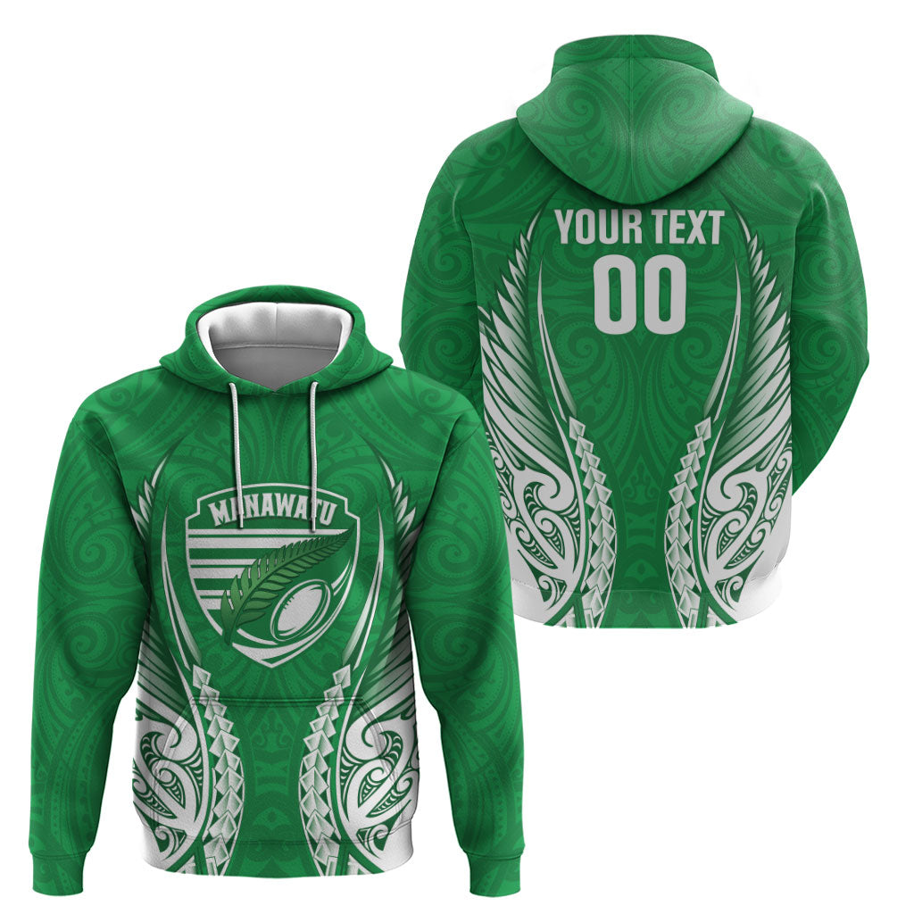 Manawatu 2026 Rugby Custom Zip Hoodie NZ Maori Silver Fern