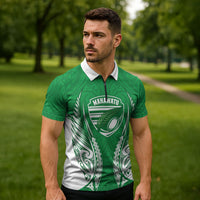Manawatu 2026 Rugby Custom Zipper Polo Shirt NZ Maori Silver Fern