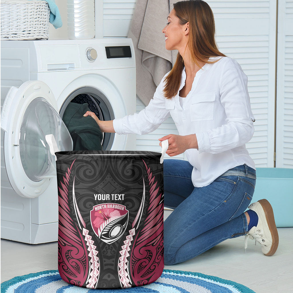 North Harbour 2026 Rugby Custom Laundry Basket NZ Maori Silver Fern