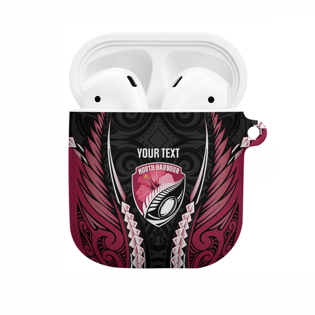 North Harbour 2026 Rugby Custom AirPods Case NZ Maori Silver Fern
