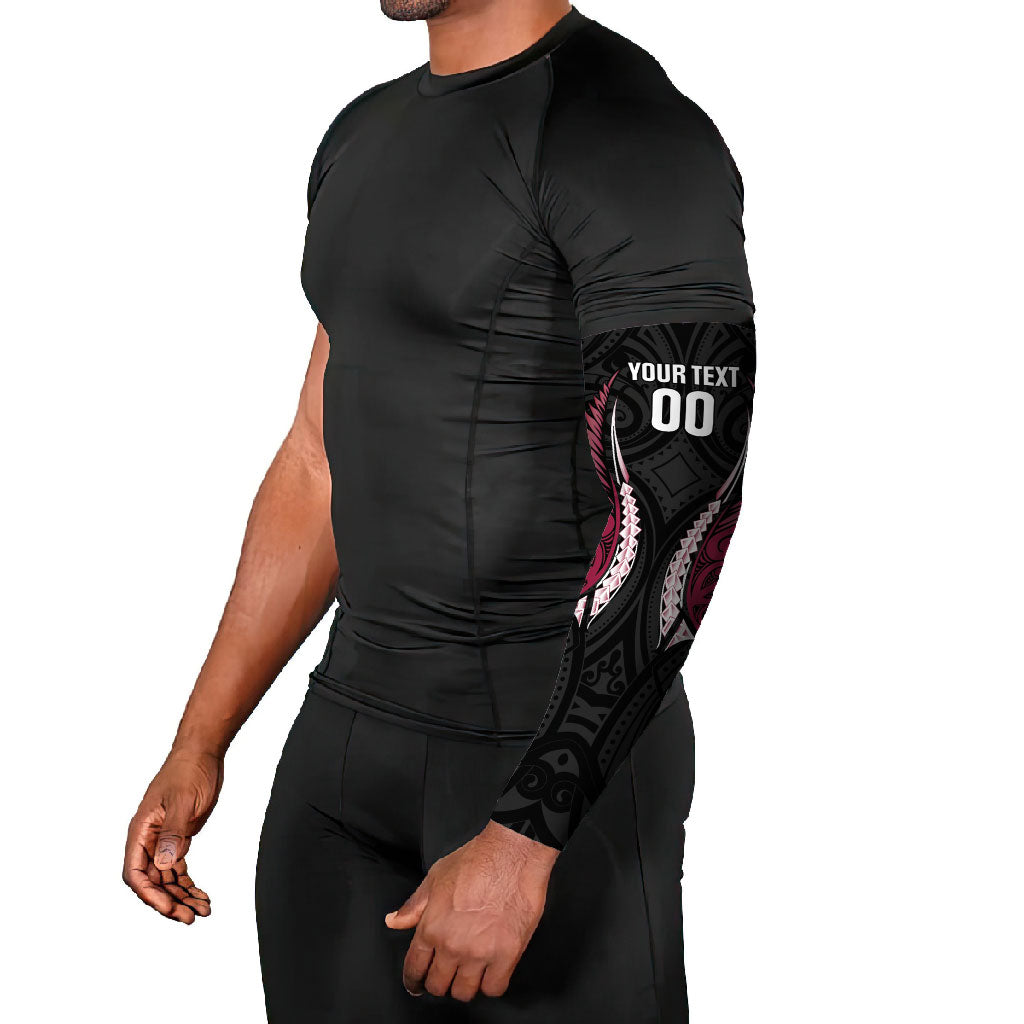 North Harbour 2026 Rugby Custom Arm Sleeves NZ Maori Silver Fern
