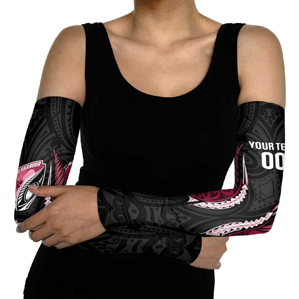 North Harbour 2026 Rugby Custom Arm Sleeves NZ Maori Silver Fern