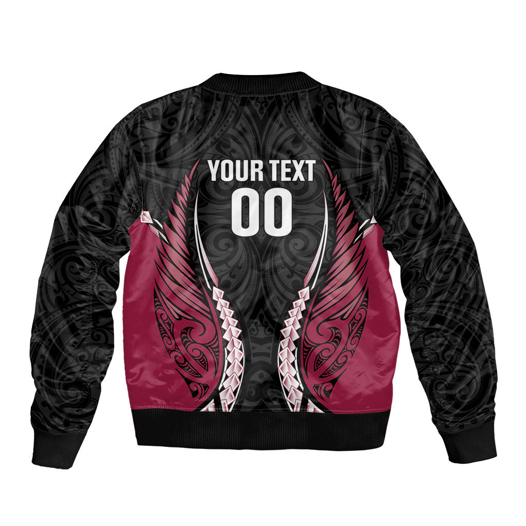 North Harbour 2026 Rugby Custom Bomber Jacket NZ Maori Silver Fern