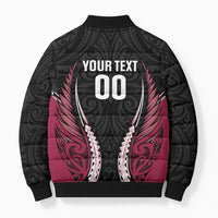 North Harbour 2026 Rugby Custom Bomber Puffer Jacket NZ Maori Silver Fern
