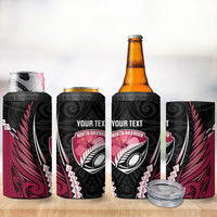 North Harbour 2026 Rugby Custom 4 in 1 Can Cooler Tumbler NZ Maori Silver Fern
