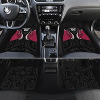 North Harbour 2026 Rugby Custom Car Mats NZ Maori Silver Fern LT14 Set 4pcs Maroon - Polynesian Pride