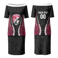North Harbour 2026 Rugby Custom Couples Matching Puletasi and Hawaiian Shirt NZ Maori Silver Fern LT14 - Polynesian Pride