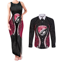 North Harbour 2026 Rugby Custom Couples Matching Tank Maxi Dress and Long Sleeve Button Shirt NZ Maori Silver Fern