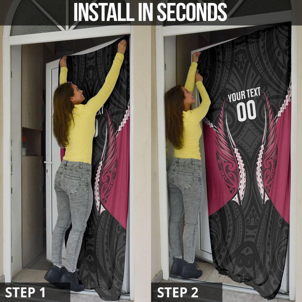 North Harbour 2026 Rugby Custom Door Cover NZ Maori Silver Fern