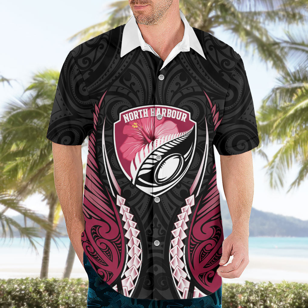 North Harbour 2026 Rugby Custom Hawaiian Shirt NZ Maori Silver Fern LT14 - Polynesian Pride