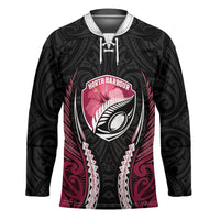 North Harbour 2026 Rugby Custom Hockey Jersey NZ Maori Silver Fern LT14 Unisex Maroon - Polynesian Pride