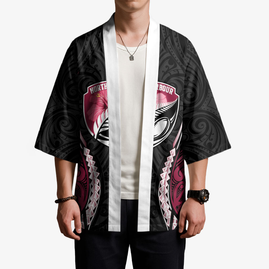 North Harbour 2026 Rugby Custom Kimono NZ Maori Silver Fern