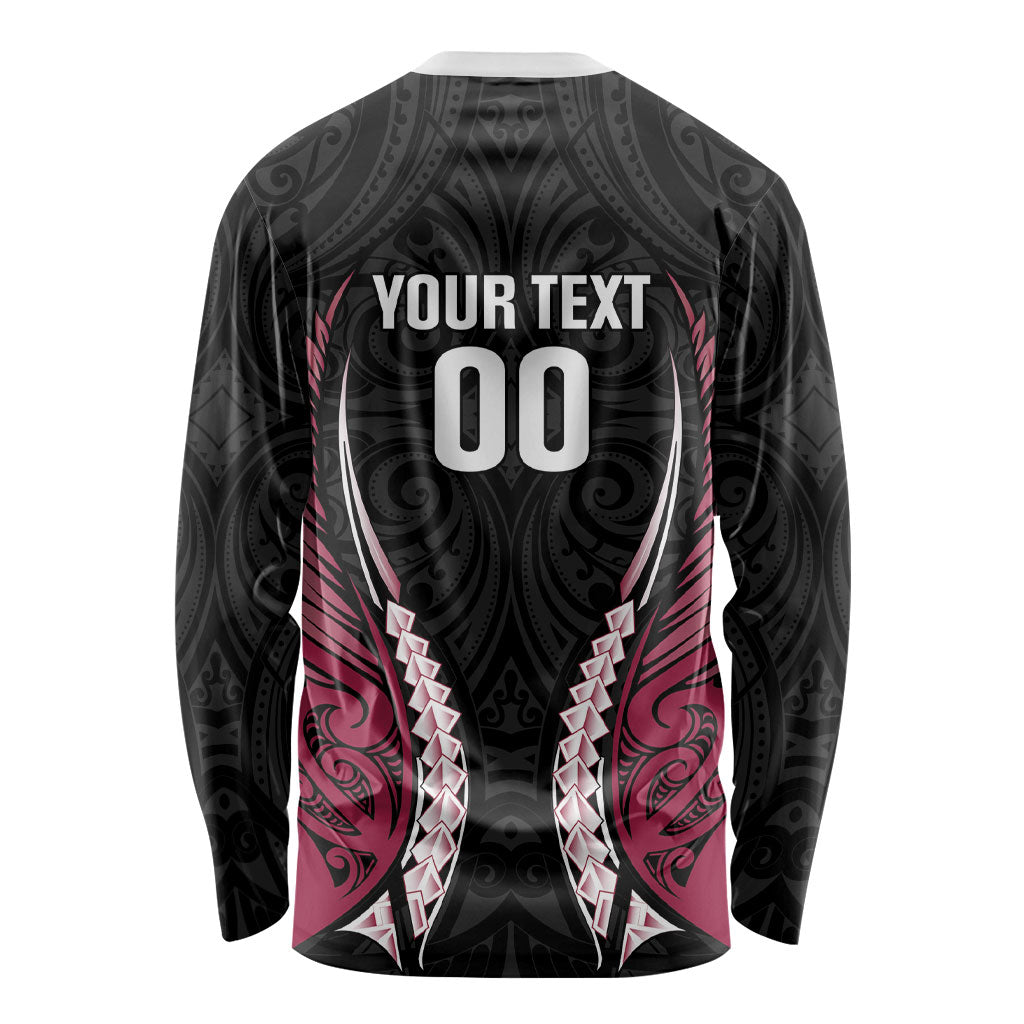 North Harbour 2026 Rugby Custom Long Sleeve Shirt NZ Maori Silver Fern LT14 - Polynesian Pride