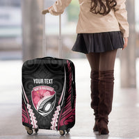 North Harbour 2026 Rugby Custom Luggage Cover NZ Maori Silver Fern LT14 - Polynesian Pride