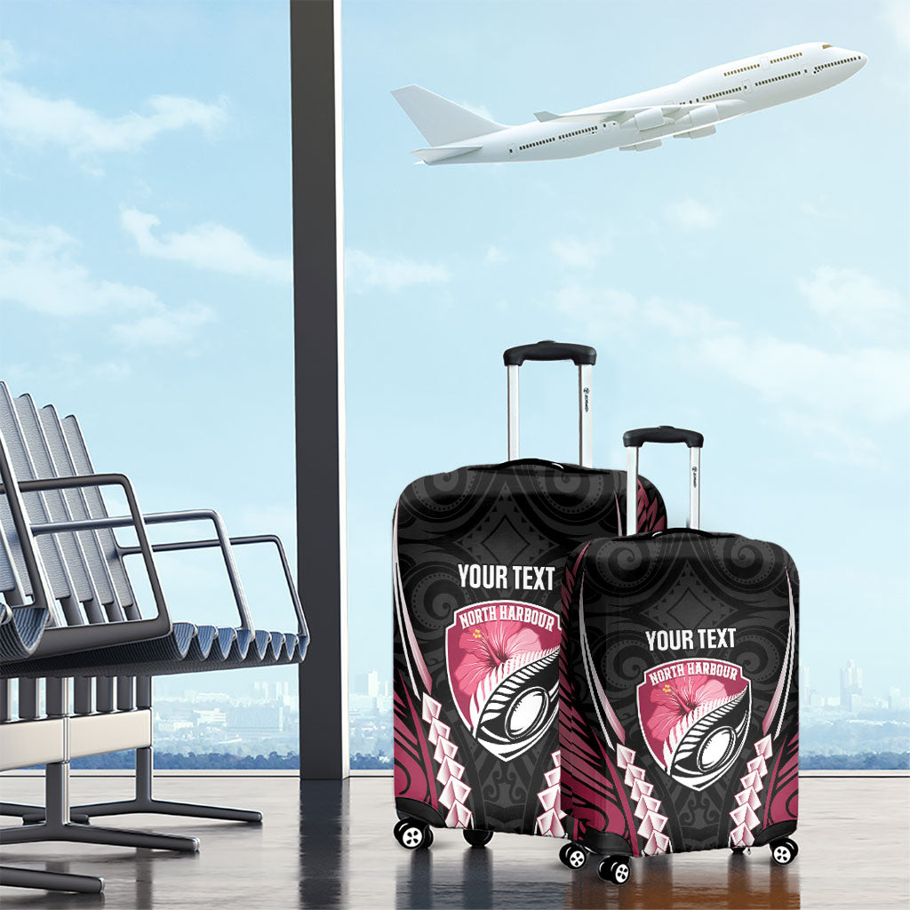 North Harbour 2026 Rugby Custom Luggage Cover NZ Maori Silver Fern LT14 - Polynesian Pride