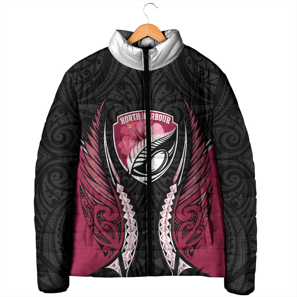 North Harbour 2026 Rugby Custom Padded Jacket NZ Maori Silver Fern