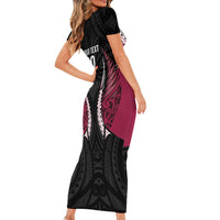 North Harbour 2026 Rugby Custom Short Sleeve Bodycon Dress NZ Maori Silver Fern