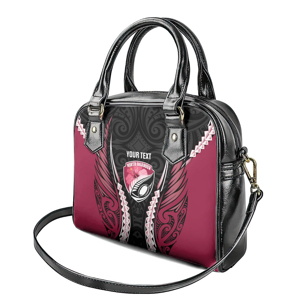 North Harbour 2026 Rugby Custom Shoulder Handbag NZ Maori Silver Fern LT14 - Polynesian Pride