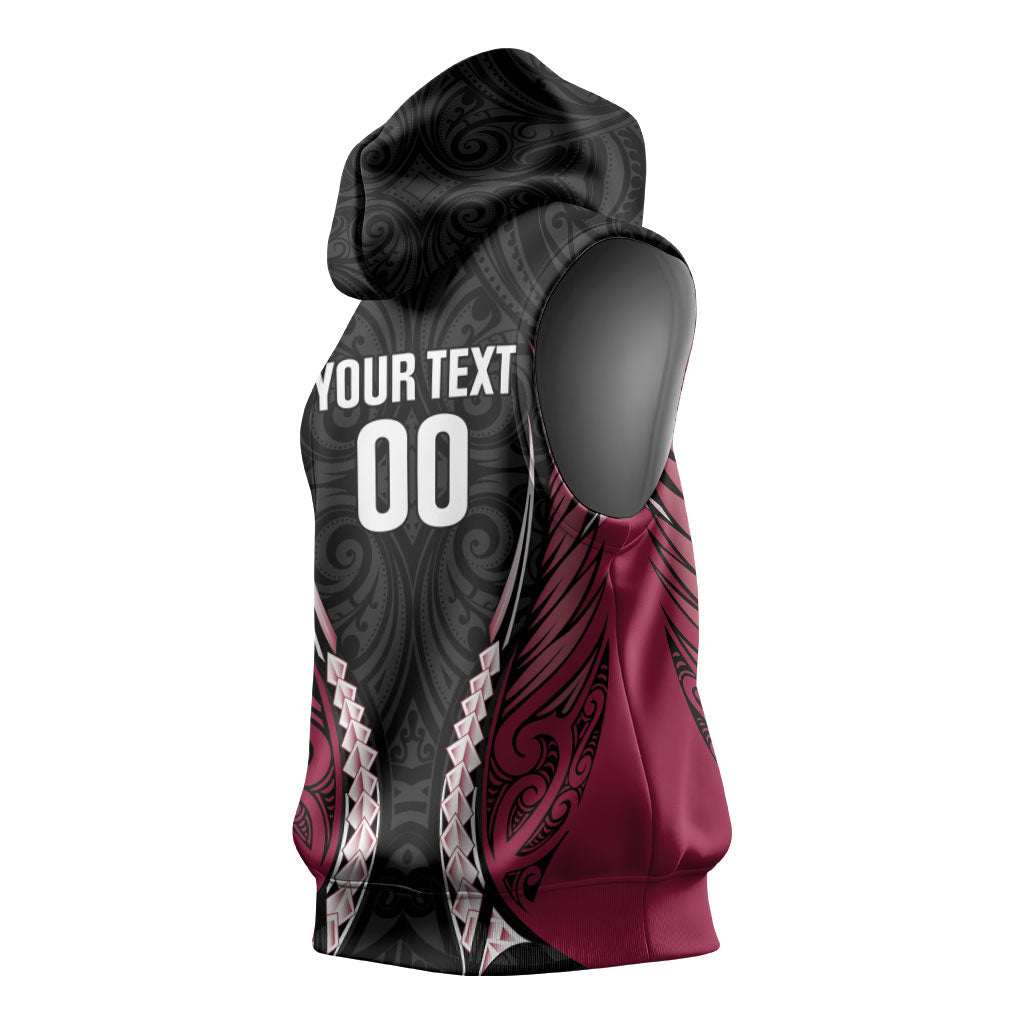 North Harbour 2026 Rugby Custom Sleeveless Hoodie NZ Maori Silver Fern LT14 - Polynesian Pride