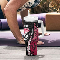 North Harbour 2026 Rugby Custom Tumbler With Handle NZ Maori Silver Fern