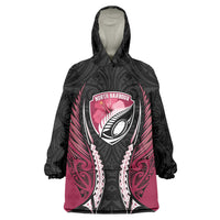 North Harbour 2026 Rugby Custom Wearable Blanket Hoodie NZ Maori Silver Fern