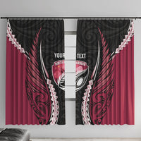North Harbour 2026 Rugby Custom Window Curtain NZ Maori Silver Fern